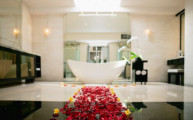 Bathroom Flower Decoration