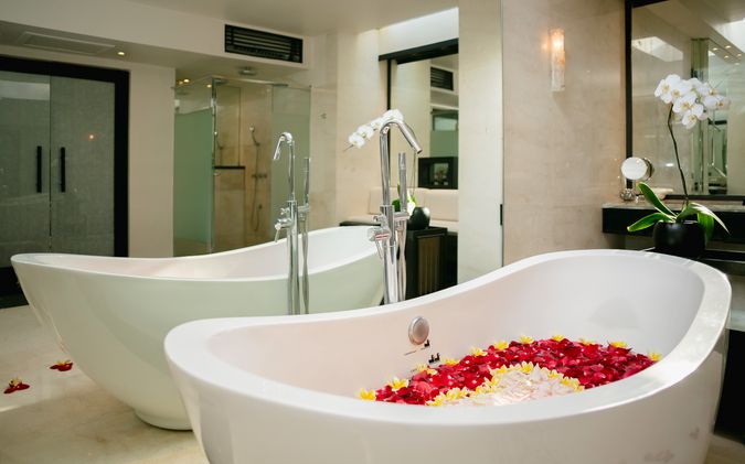 Bathroom Flower Decoration