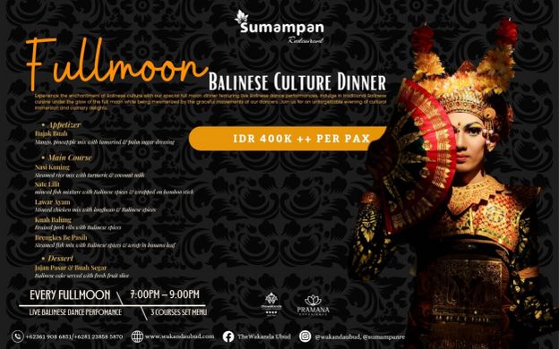 Balinese Full Moon Dinner with Live Balinese Dance Performance