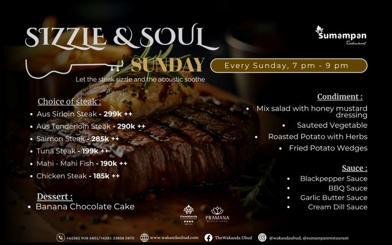 Sizzle & Soul Every Sunday With Live Acoustic Start From 185K