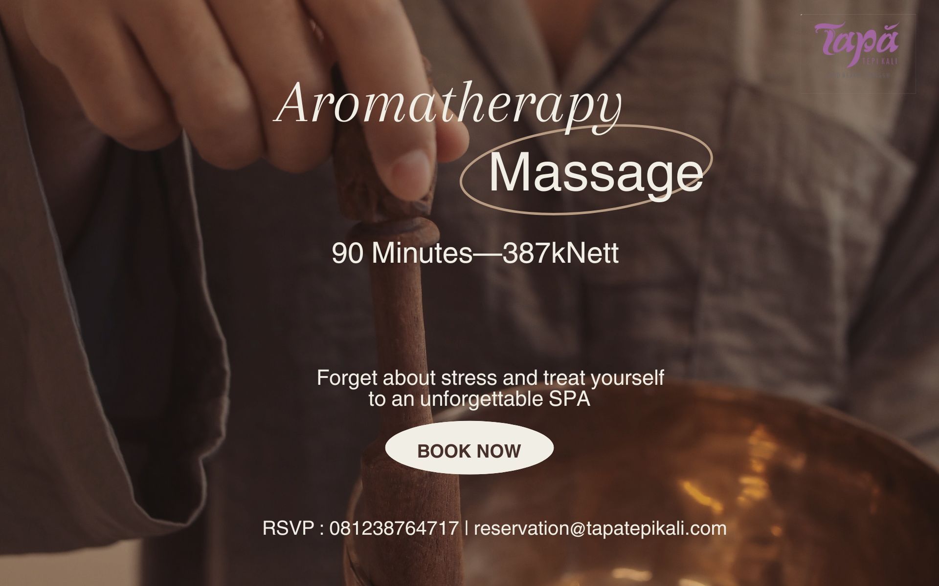 Special Offers for 90 minutes Aromatherapy massage only for booking online - Tapa Tepi Kali Canggu
