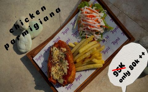 Exclusive promo for Chicken Parmigiana for online booking