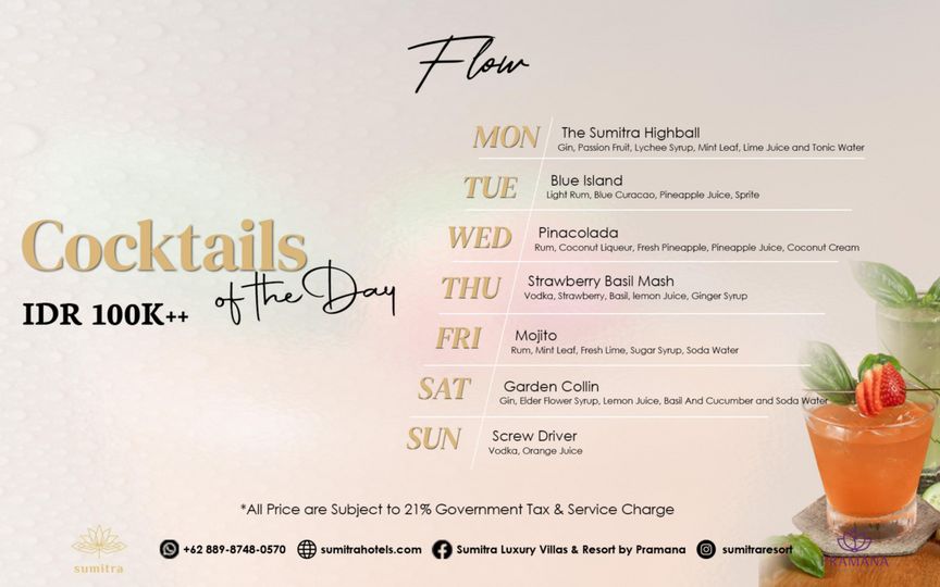 Special offer - Cocktails of the Day