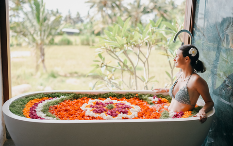 Flower on Bathtub