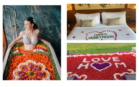 Flower on Bed, Bathtub & Pool Decor