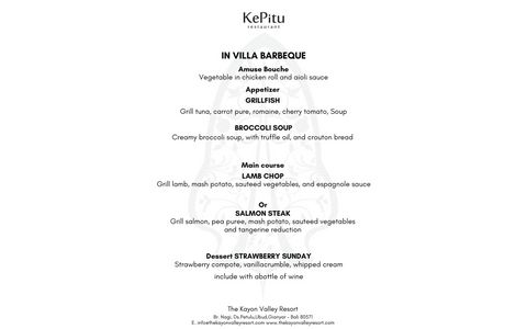 10% OFF - In Villa Barbeque