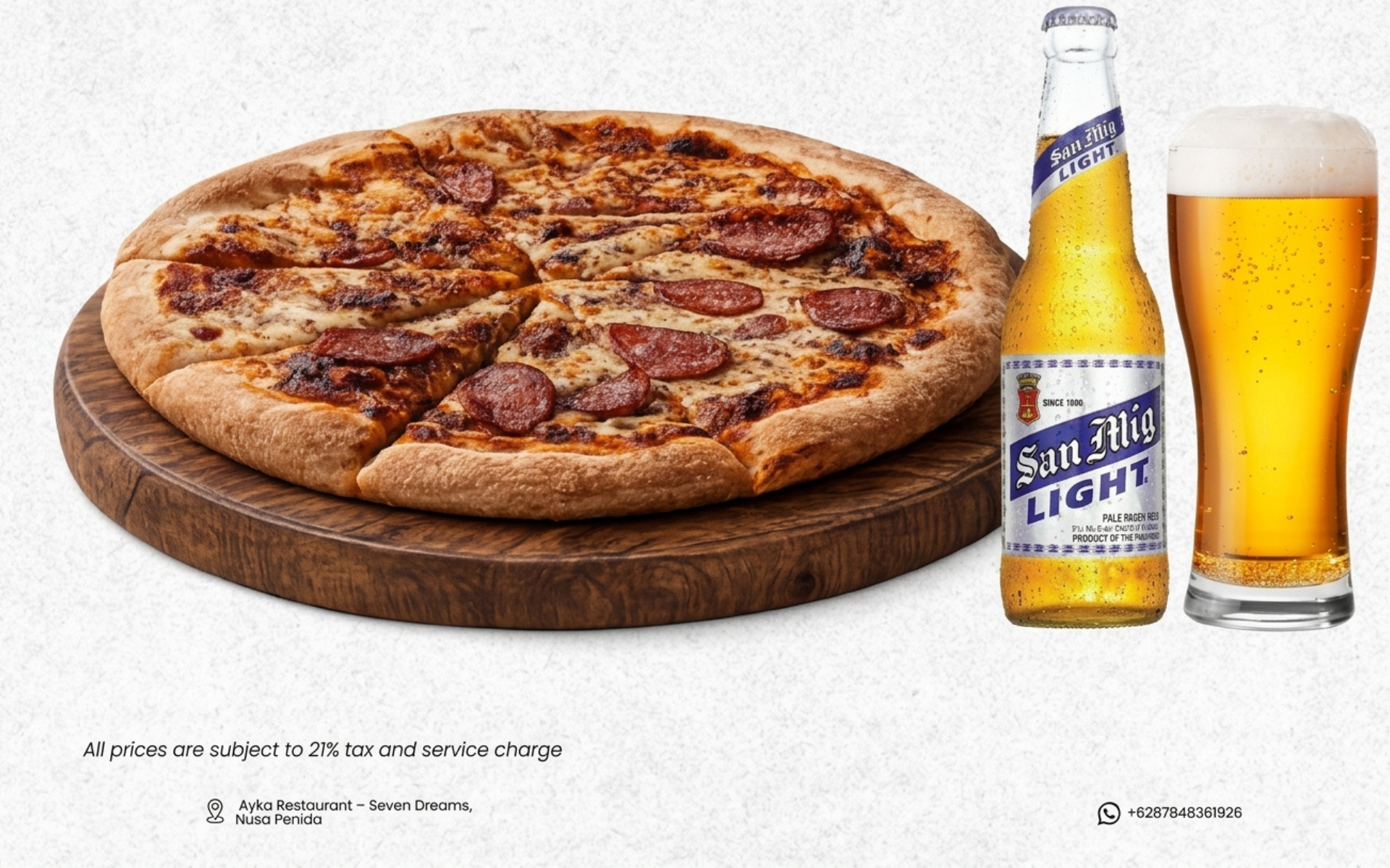 Ultimates Combo Best Pairing- Pizza and Bubbles - Seven Dreams A Pramana Experience