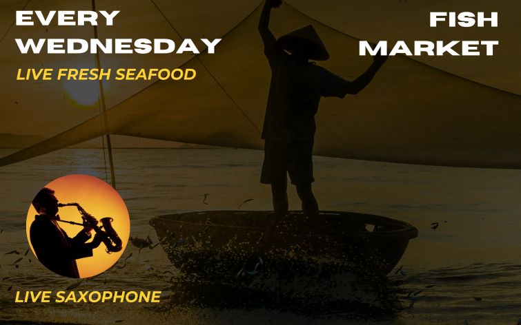 Fish Market with Live fresh seafood